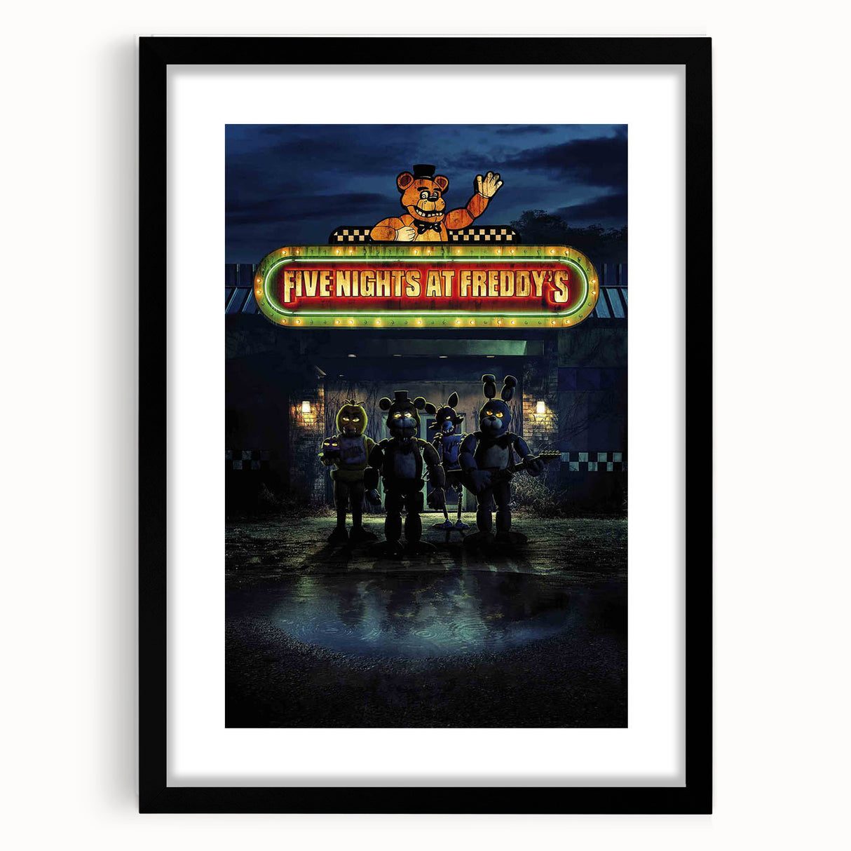 Five Nights at Freddy's 2020s Vintage Movie Poster Horror Art