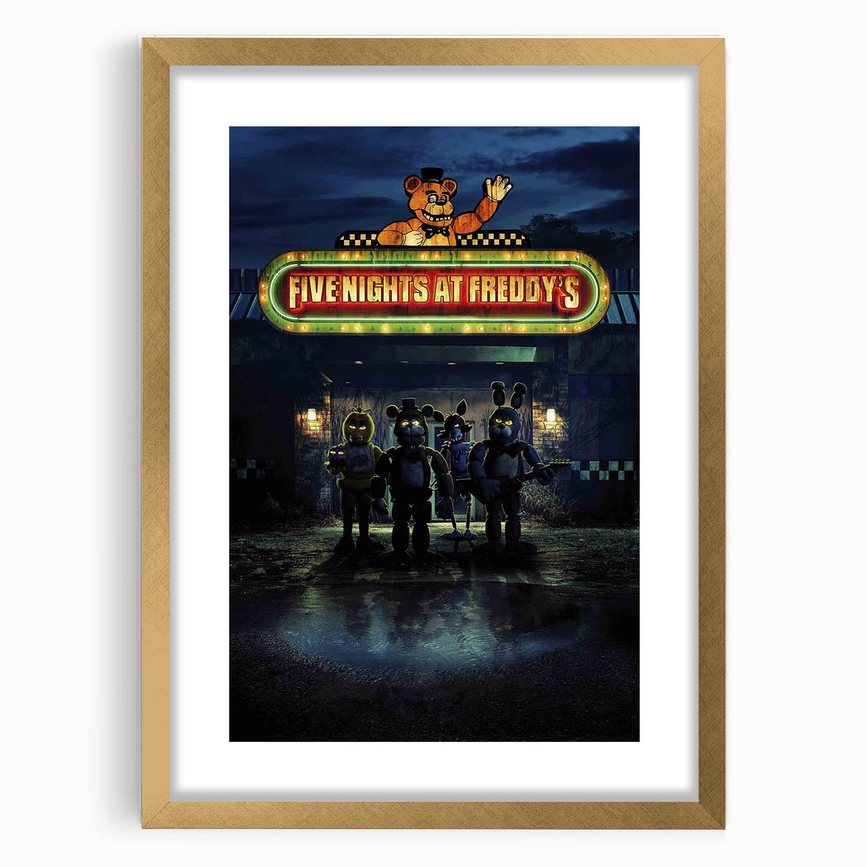 Five Nights at Freddy's 2020s Vintage Movie Poster Horror Art