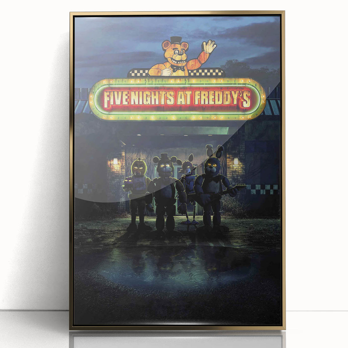 Five Nights at Freddy's 2020s Vintage Movie Poster Horror Art