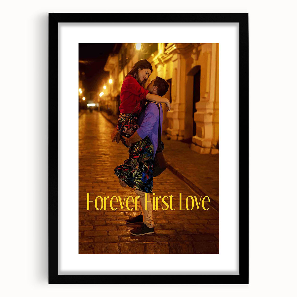 Forever First Love 2020s Vintage Movie Poster Retro Romance Art