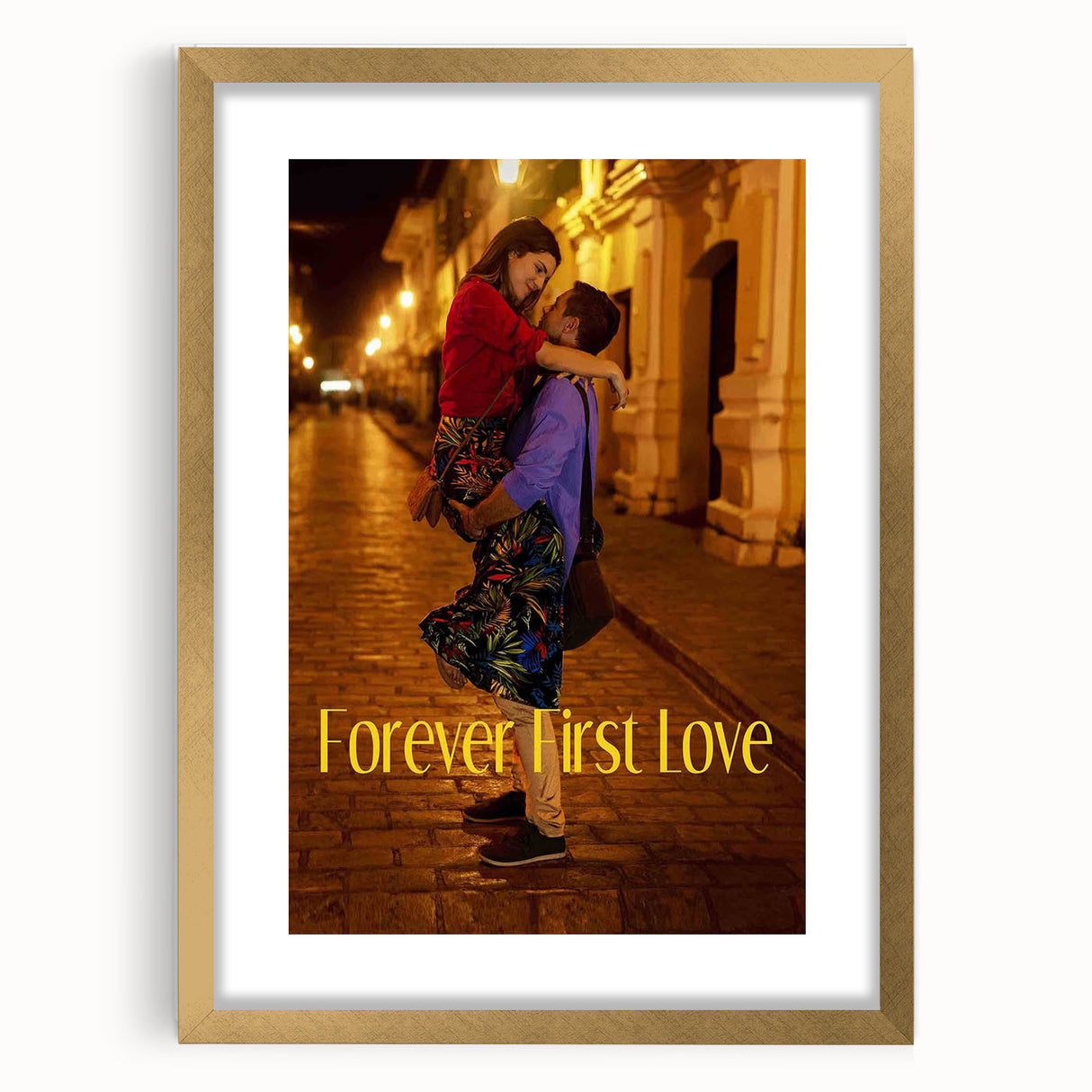 Forever First Love 2020s Vintage Movie Poster Retro Romance Art