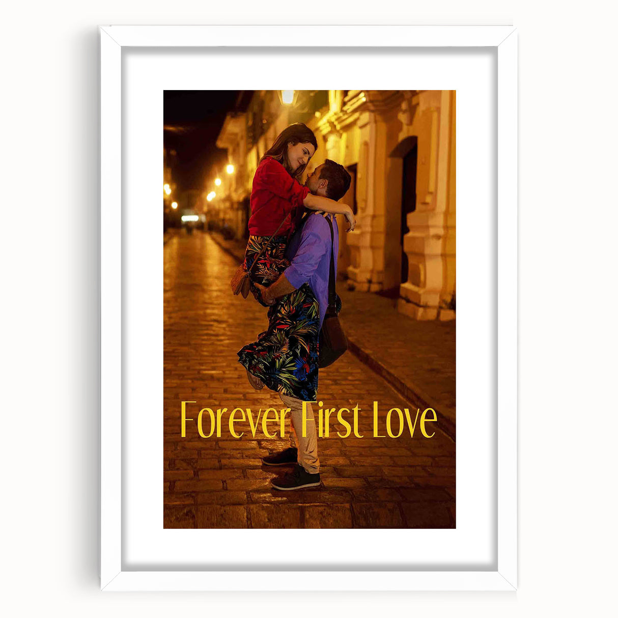Forever First Love 2020s Vintage Movie Poster Retro Romance Art