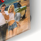 Frank & Penelope 2020s Vintage Movie Poster Retro Thriller Art