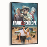 Frank & Penelope 2020s Vintage Movie Poster Retro Thriller Art