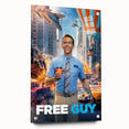 Free Guy 2020s Vintage Movie Poster Retro Action Comedy Art