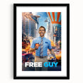 Free Guy 2020s Vintage Movie Poster Retro Action Comedy Art