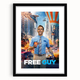 Free Guy 2020s Vintage Movie Poster Retro Action Comedy Art