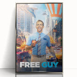Free Guy 2020s Vintage Movie Poster Retro Action Comedy Art