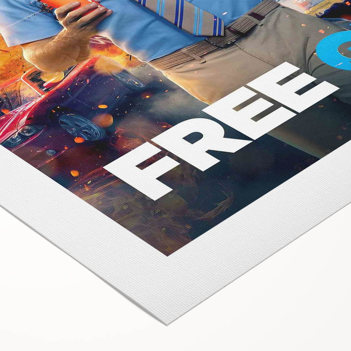 Free Guy 2020s Vintage Movie Poster Retro Action Comedy Art