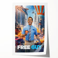 Free Guy 2020s Vintage Movie Poster Retro Action Comedy Art