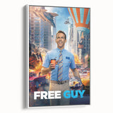 Free Guy 2020s Vintage Movie Poster Retro Action Comedy Art