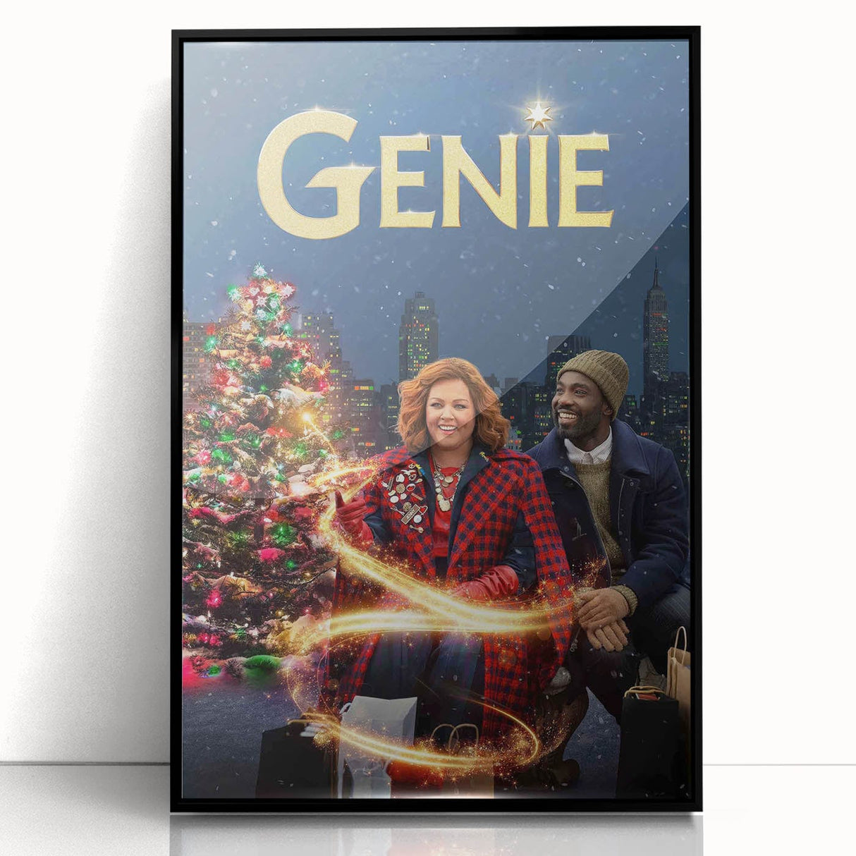 Genie 2020s Vintage Movie Poster Holiday Fantasy Wall Art