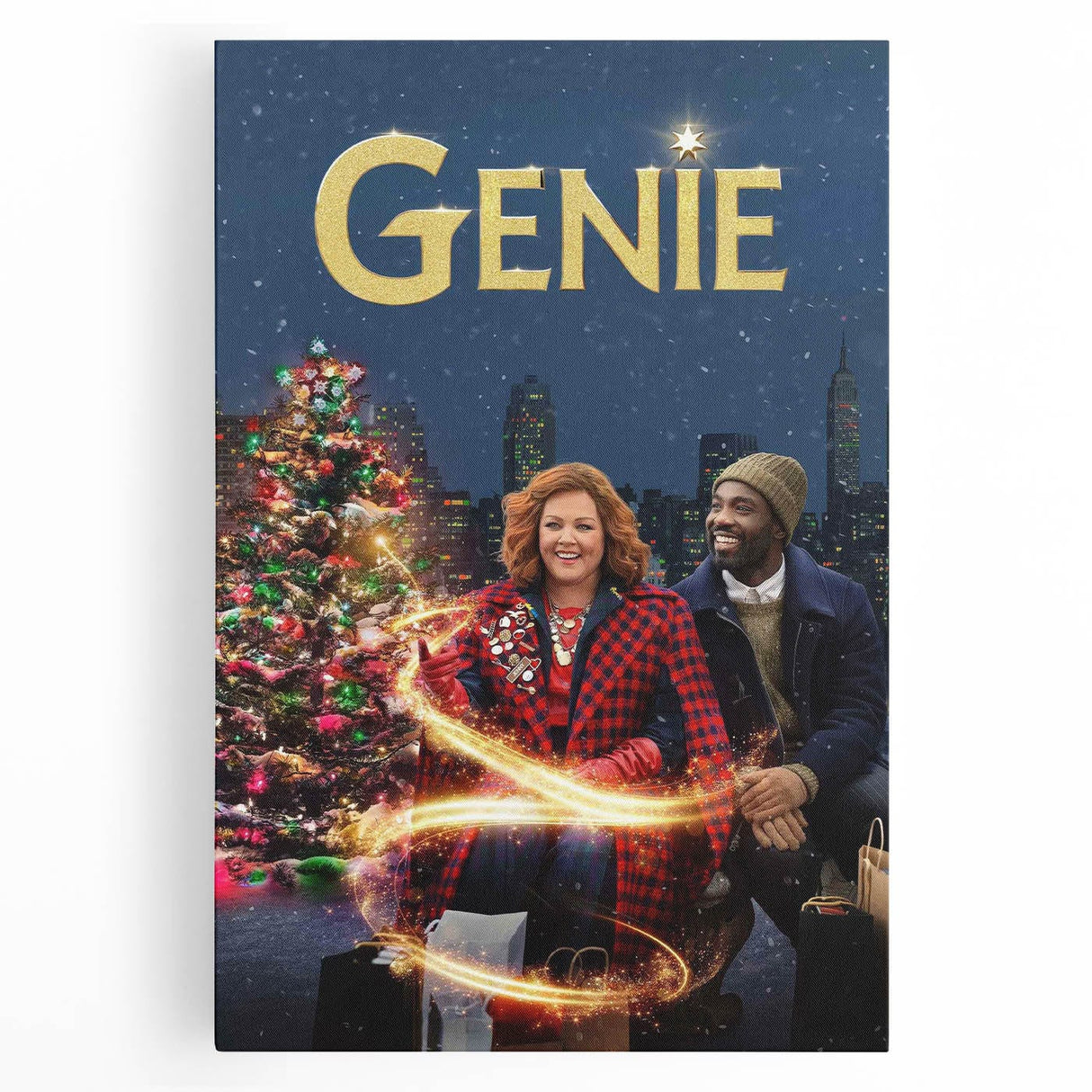 Genie 2020s Vintage Movie Poster Holiday Fantasy Wall Art