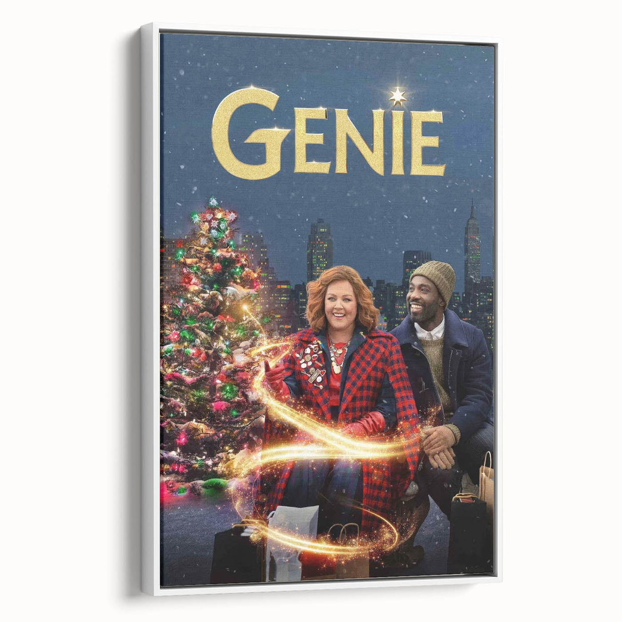 Genie 2020s Vintage Movie Poster Holiday Fantasy Wall Art