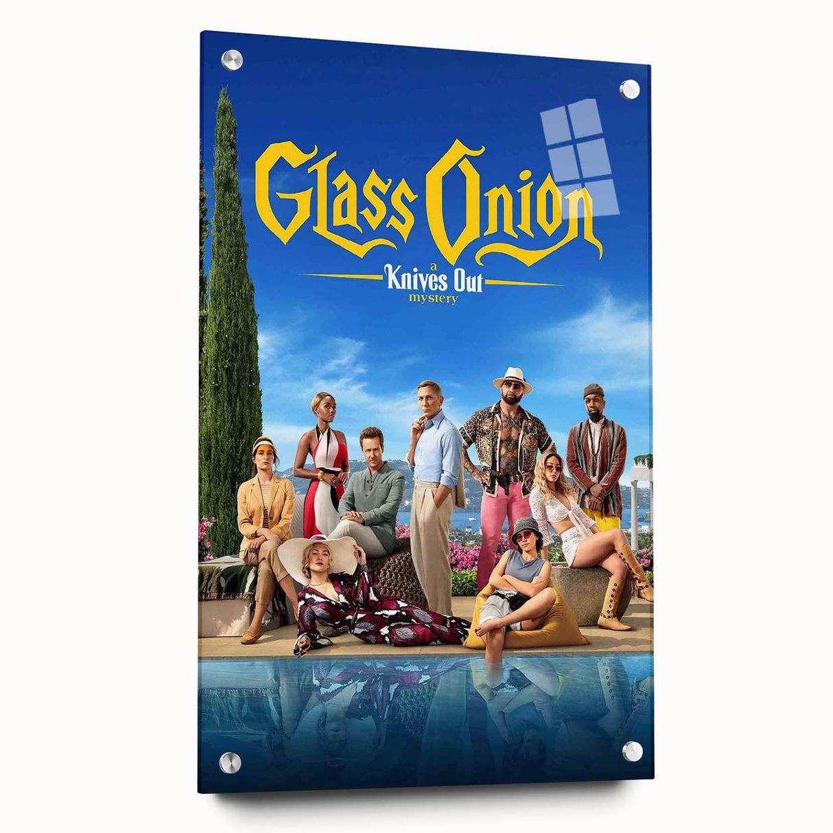Glass Onion 2020s Vintage Movie Poster - Retro Film Art Print
