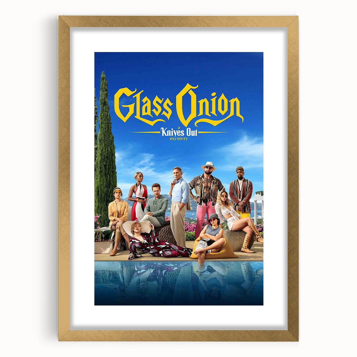 Glass Onion 2020s Vintage Movie Poster - Retro Film Art Print