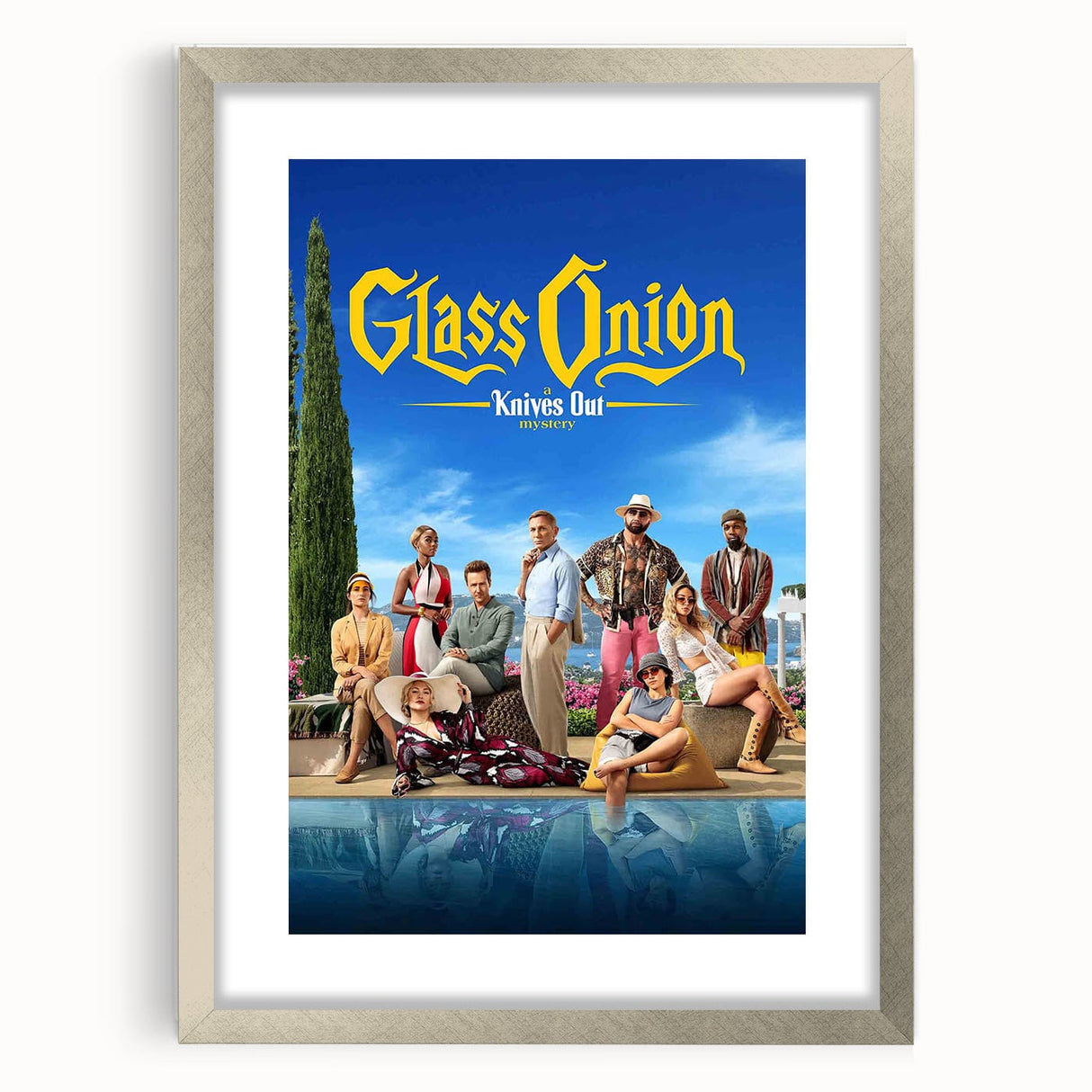 Glass Onion 2020s Vintage Movie Poster - Retro Film Art Print