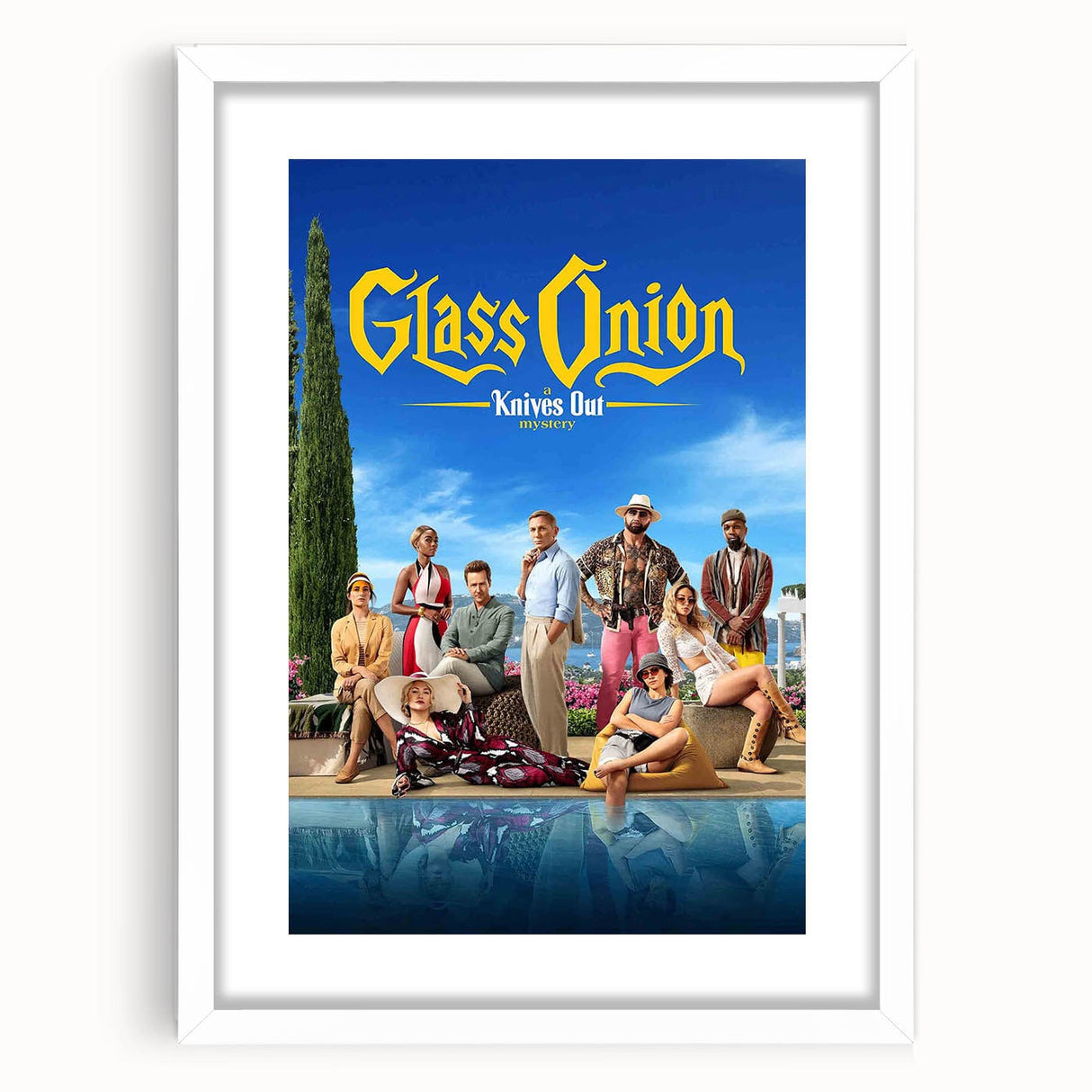 Glass Onion 2020s Vintage Movie Poster - Retro Film Art Print