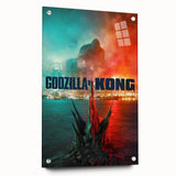 Godzilla vs. Kong 2020s Vintage Movie Poster - Retro Film Art