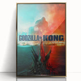 Godzilla vs. Kong 2020s Vintage Movie Poster - Retro Film Art