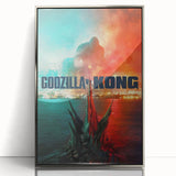 Godzilla vs. Kong 2020s Vintage Movie Poster - Retro Film Art
