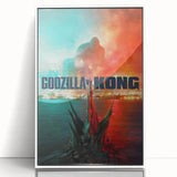 Godzilla vs. Kong 2020s Vintage Movie Poster - Retro Film Art