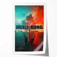 Godzilla vs. Kong 2020s Vintage Movie Poster - Retro Film Art