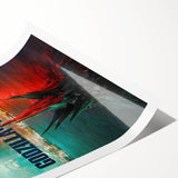 Godzilla vs. Kong 2020s Vintage Movie Poster - Retro Film Art