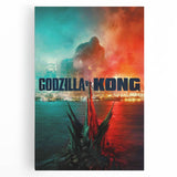Godzilla vs. Kong 2020s Vintage Movie Poster - Retro Film Art