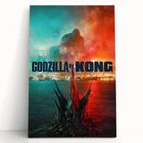 Godzilla vs. Kong 2020s Vintage Movie Poster - Retro Film Art