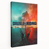Godzilla vs. Kong 2020s Vintage Movie Poster - Retro Film Art