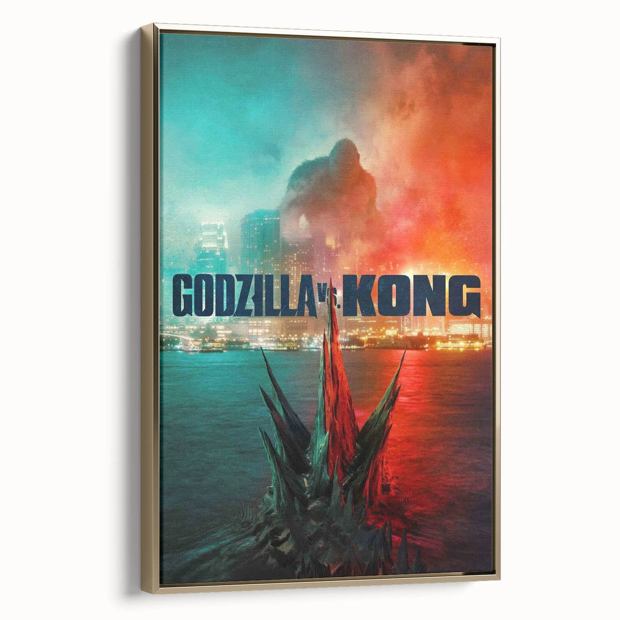 Godzilla vs. Kong 2020s Vintage Movie Poster - Retro Film Art