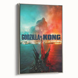 Godzilla vs. Kong 2020s Vintage Movie Poster - Retro Film Art