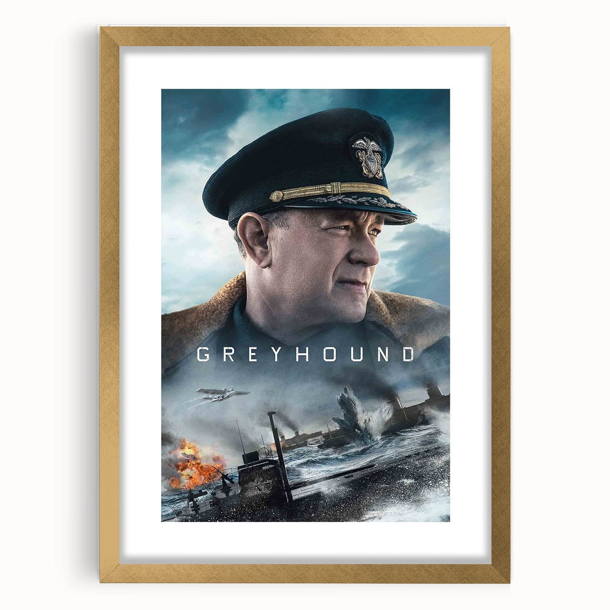 Greyhound 2020s Vintage Movie Poster - Retro Film Art Print