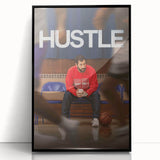 2020s Vintage Movie Poster – Hustle Retro Film Art Basketball Print