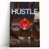 2020s Vintage Movie Poster – Hustle Retro Film Art Basketball Print