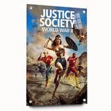 2020s Vintage Movie Poster – Justice Society WWII Retro Print