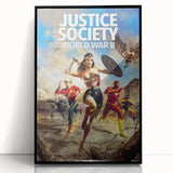 2020s Vintage Movie Poster – Justice Society WWII Retro Print
