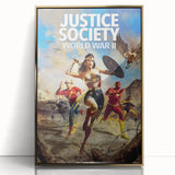 2020s Vintage Movie Poster – Justice Society WWII Retro Print