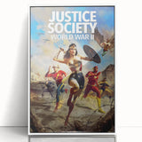 2020s Vintage Movie Poster – Justice Society WWII Retro Print