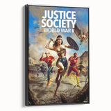 2020s Vintage Movie Poster – Justice Society WWII Retro Print