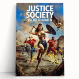 2020s Vintage Movie Poster – Justice Society WWII Retro Print