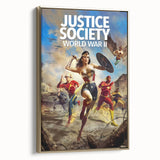 2020s Vintage Movie Poster – Justice Society WWII Retro Print