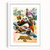 2020s Vintage Movie Poster – Kung Fu Panda 4 Retro Film Art Print
