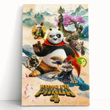 2020s Vintage Movie Poster – Kung Fu Panda 4 Retro Film Art Print