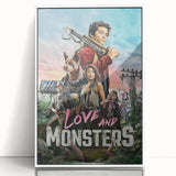 2020s Vintage Movie Poster – Love and Monsters Retro Film Art