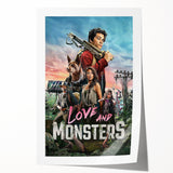 2020s Vintage Movie Poster – Love and Monsters Retro Film Art