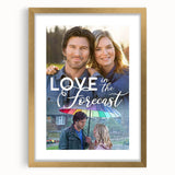 2020s Vintage Movie Poster – Love in the Forecast Retro Film Art