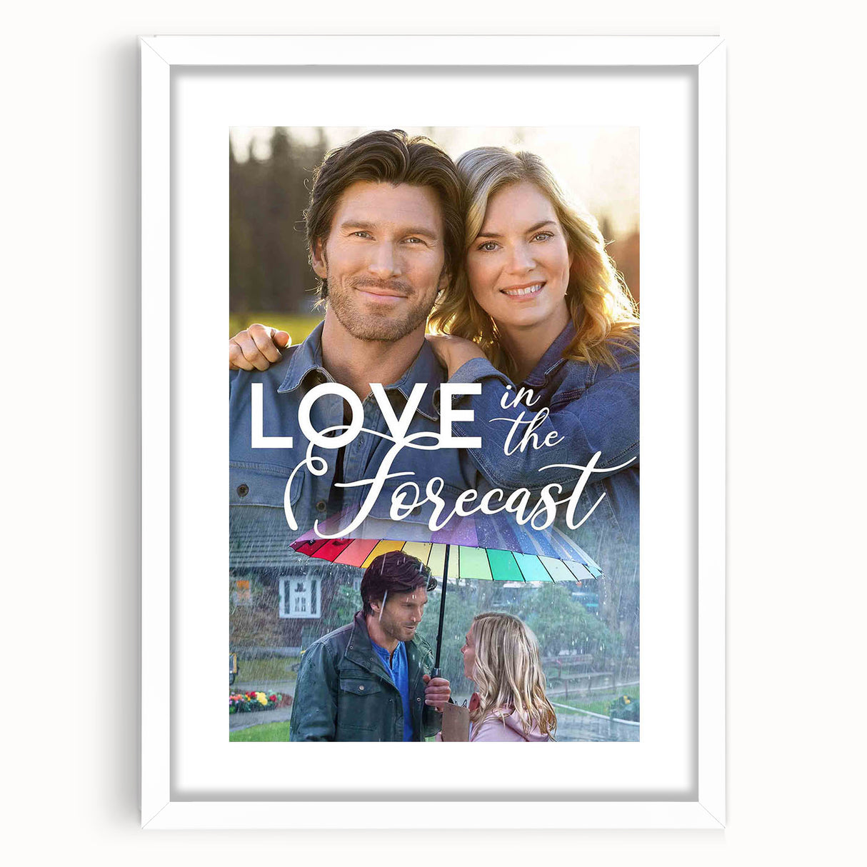 2020s Vintage Movie Poster – Love in the Forecast Retro Film Art