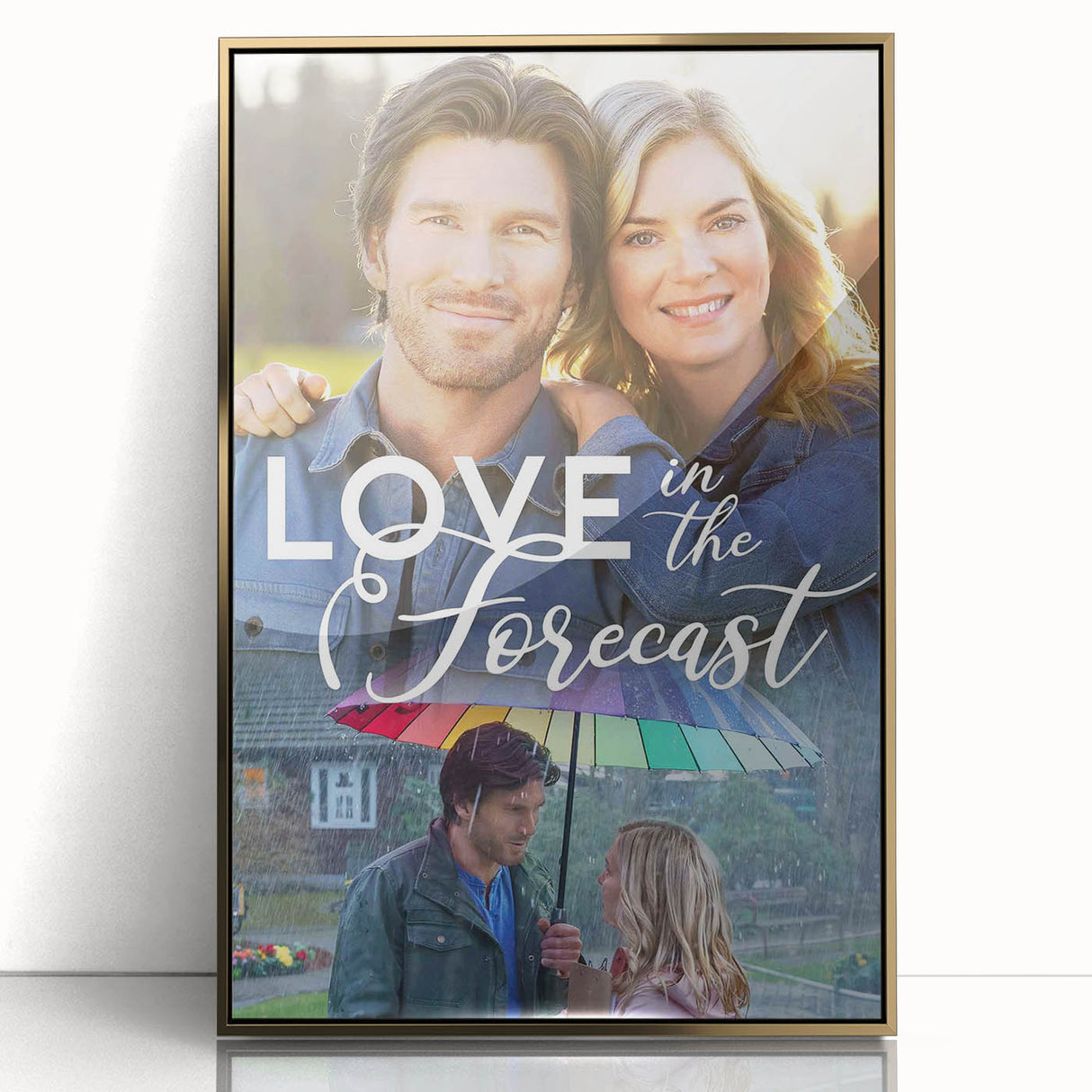 2020s Vintage Movie Poster – Love in the Forecast Retro Film Art
